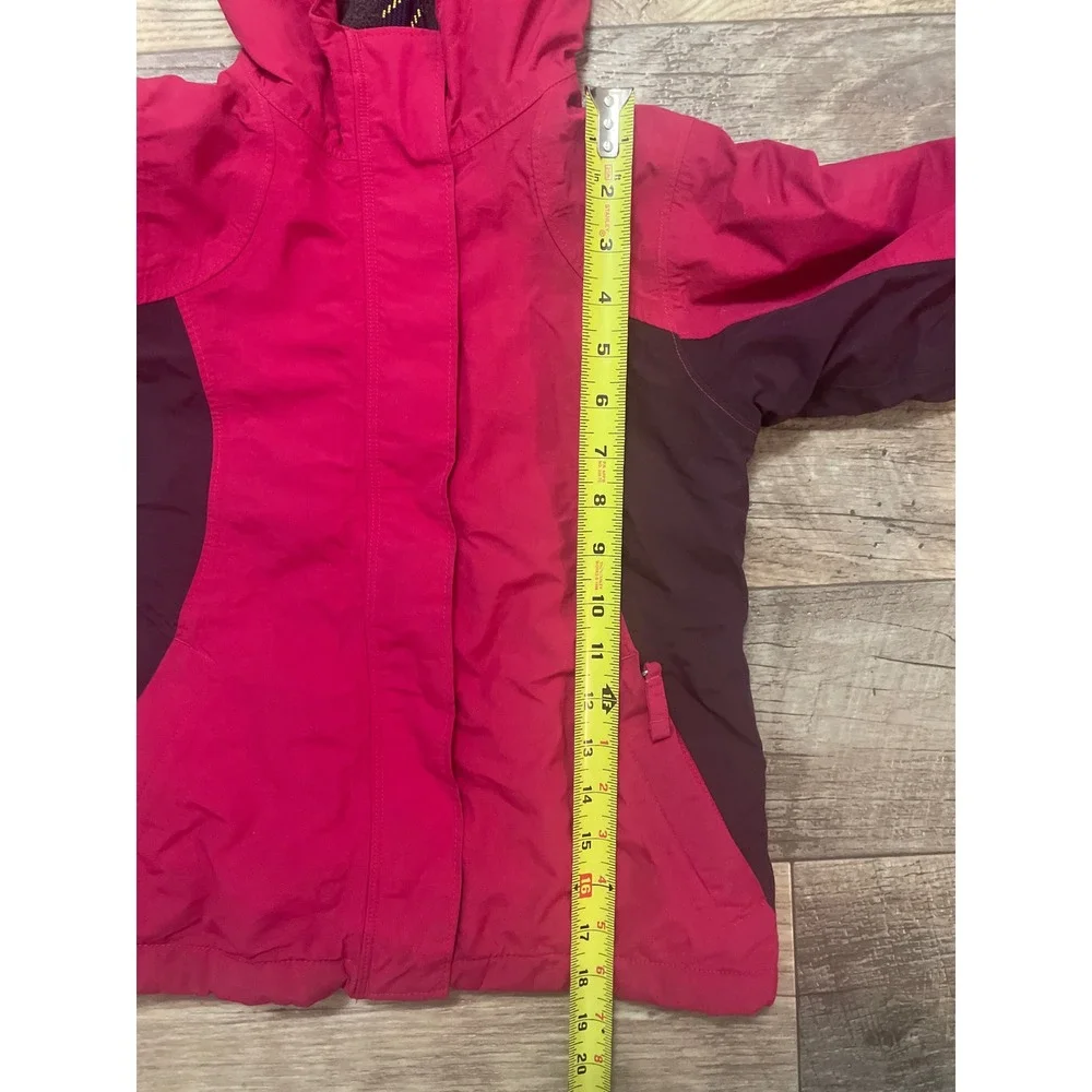 Lands End Squall Kids Jacket Sz M 5-6 Dark Red‎ Waterproof Hooded Winter Coat